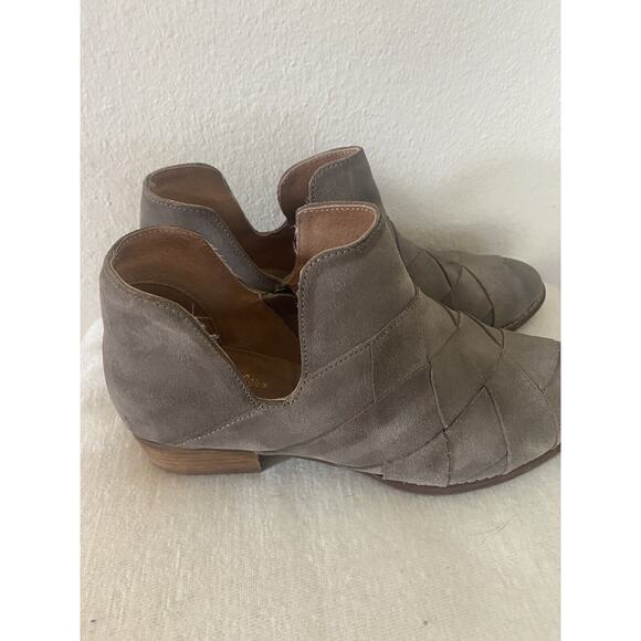 Seychelles Garnet Hill Seychelles Woven Ankle Bootie Boots Womens Size 9 Gray - Picture 5 of 8